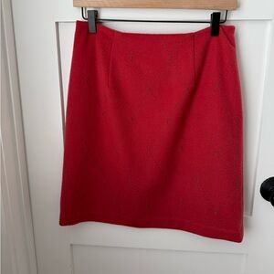 J. McLaughlin Vibrant Red Mini Skirt